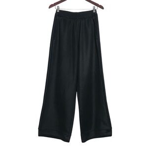 Vintage Adidas Black Baggy Wide Leg Athletic Sweat Pants Womens Sz M Streetwear